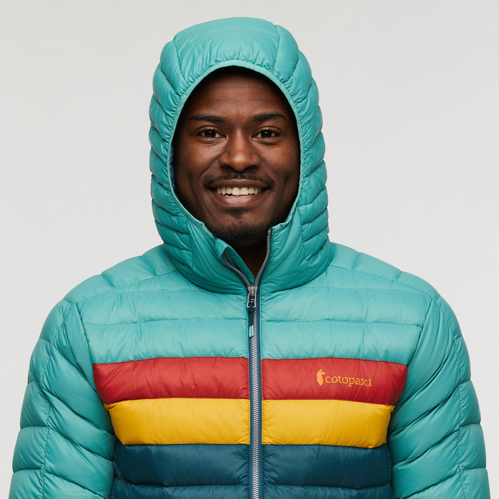 Fuego Down Hooded Jacket - Men's, Coastal/Abyss