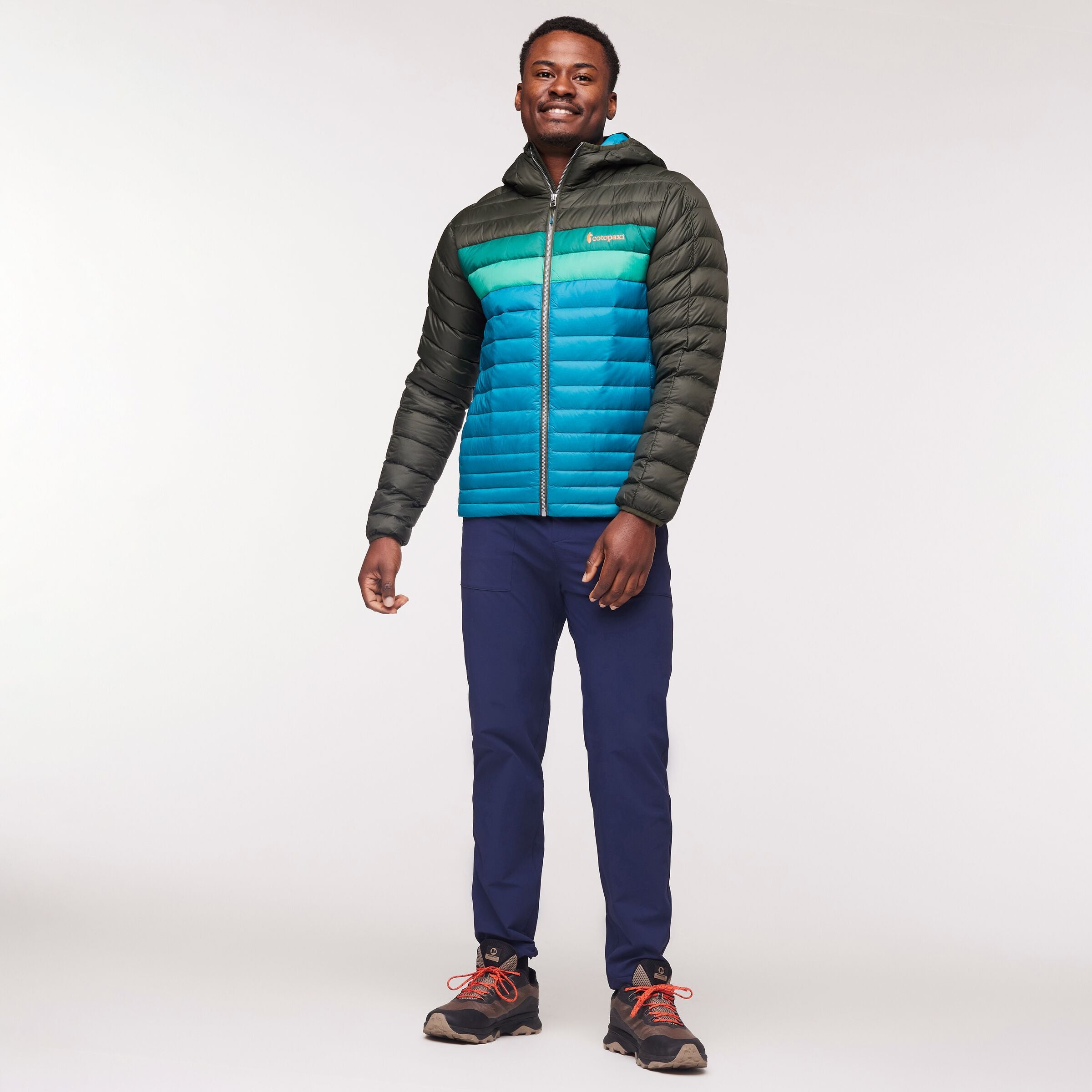 Fuego Hooded Down Jacket - Men's, Woods/Gulf