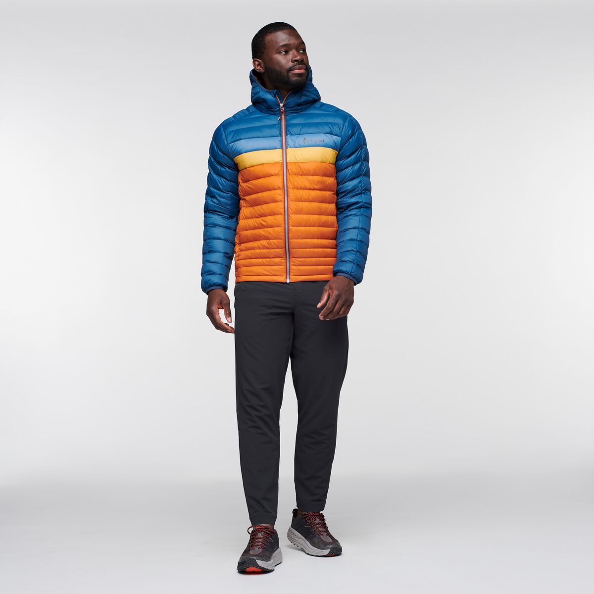 Fuego Hooded Down Jacket - Men's, Indigo/Mezcal