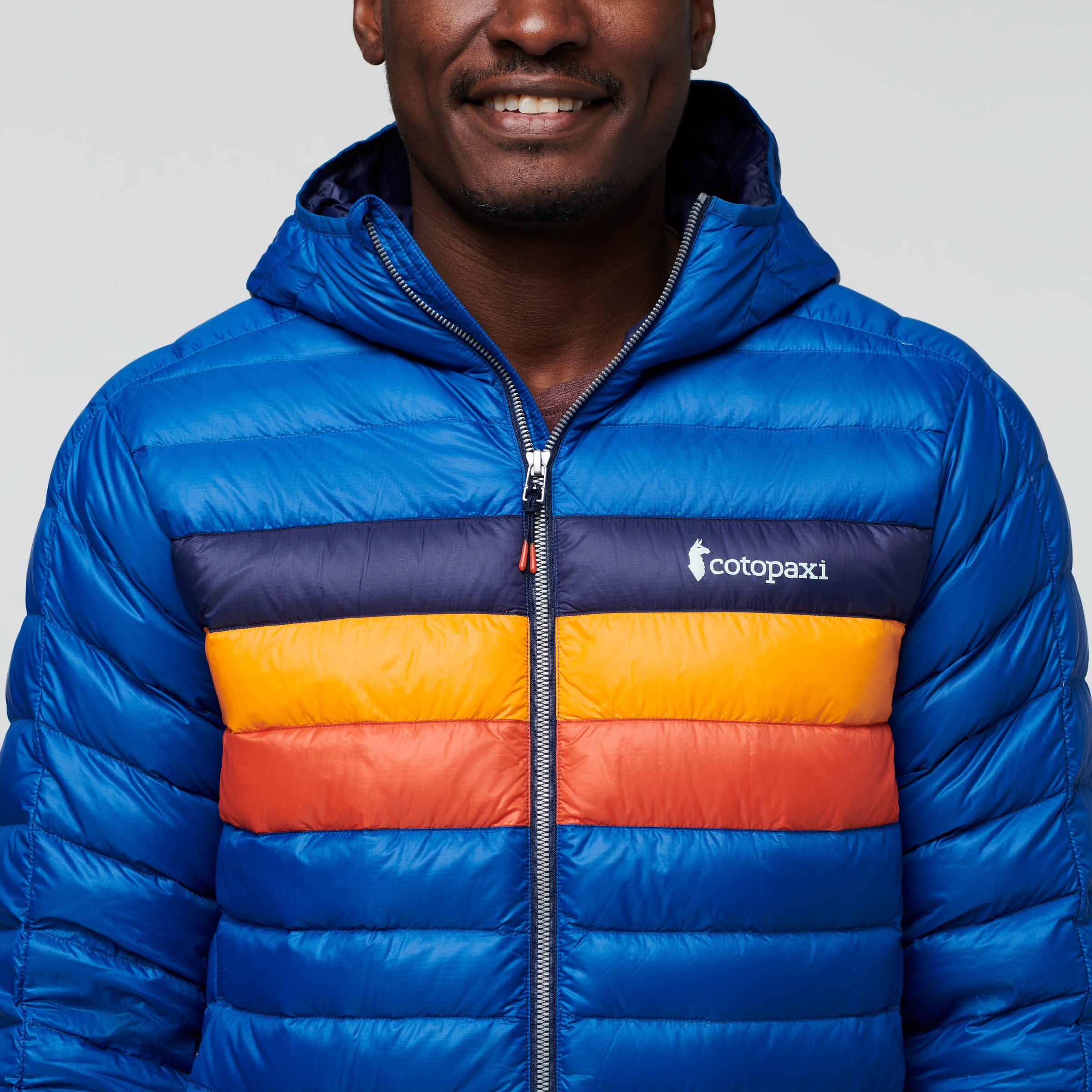 Fuego Hooded Down Jacket - Men's, Pacific Stripes