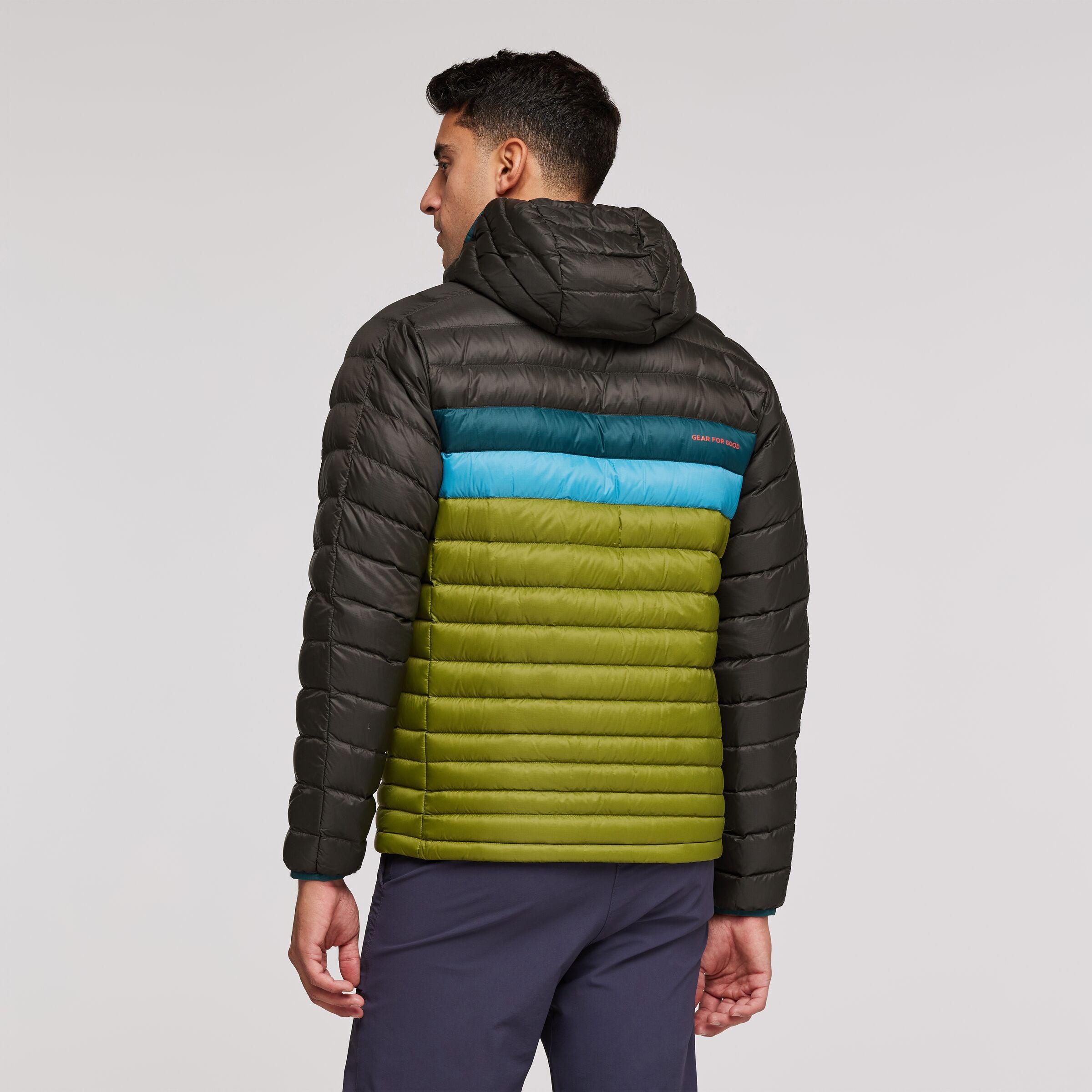 Fuego Hooded Down Jacket - Men's, Iron/Cedar