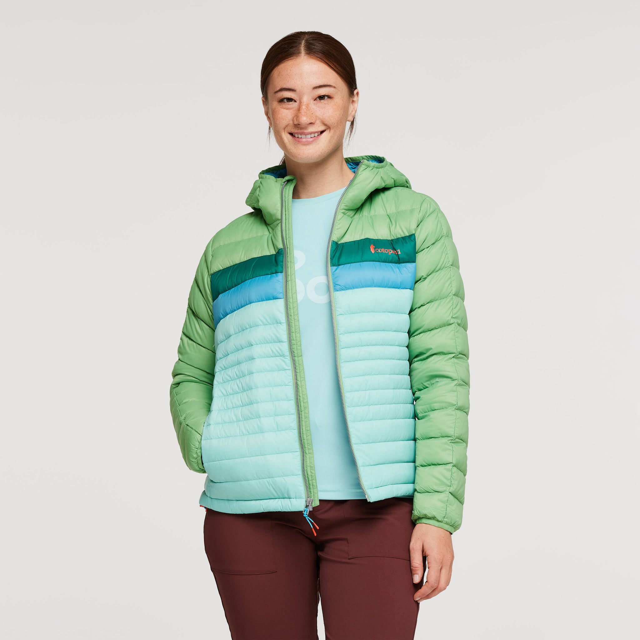 Fuego Hooded Down Jacket - Women's, Kelp/Sea Grass