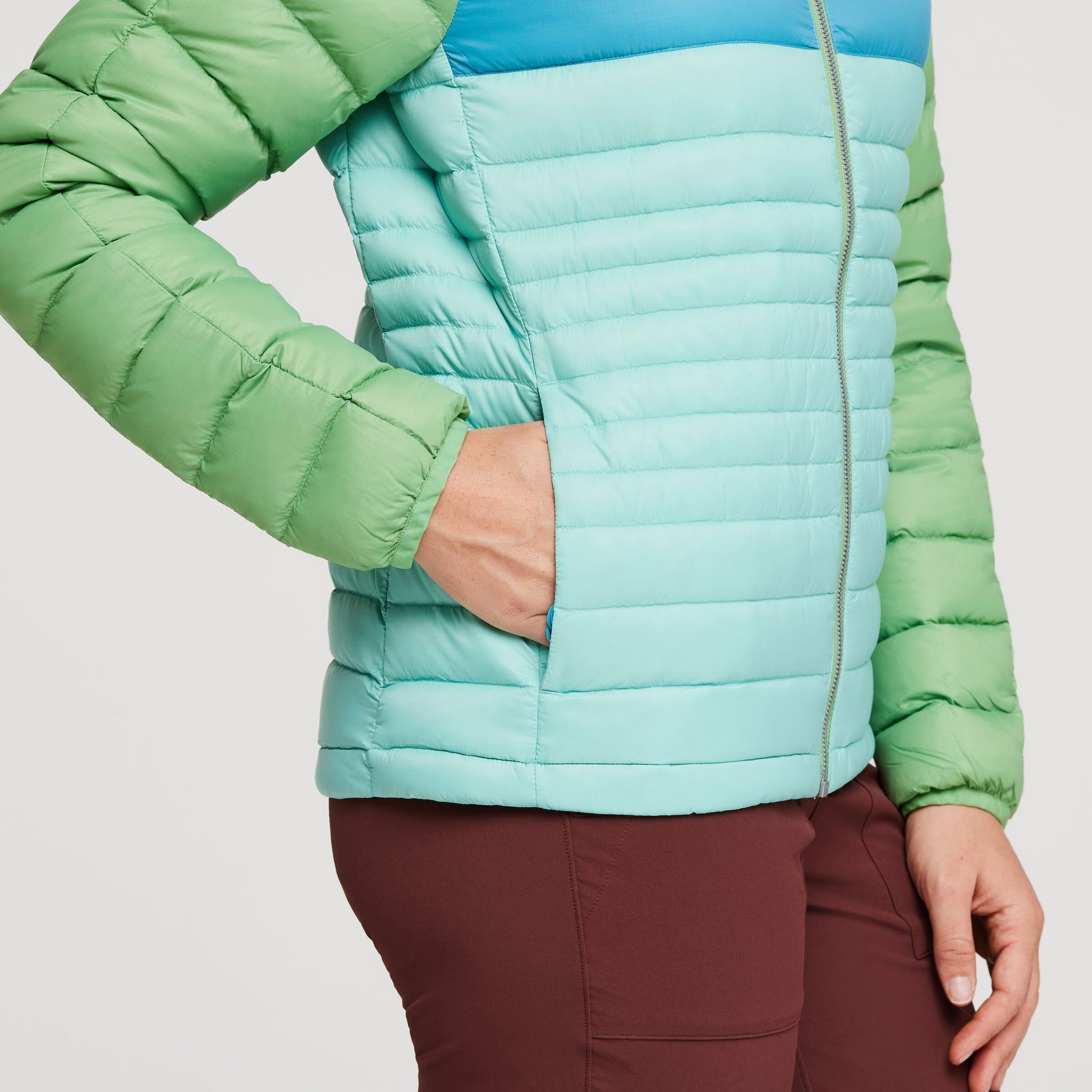 Fuego Hooded Down Jacket - Women's, Kelp/Sea Grass